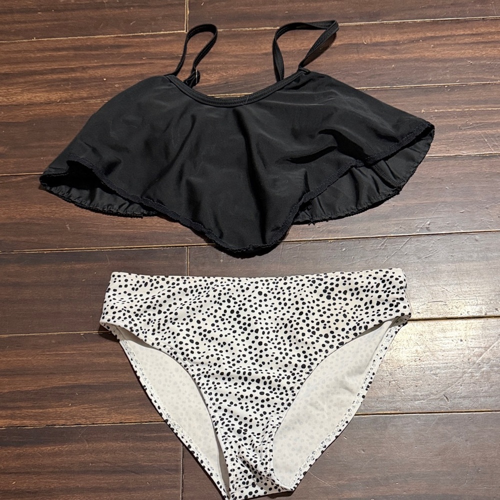 SHEIN Black and White Polka Dot Bikini